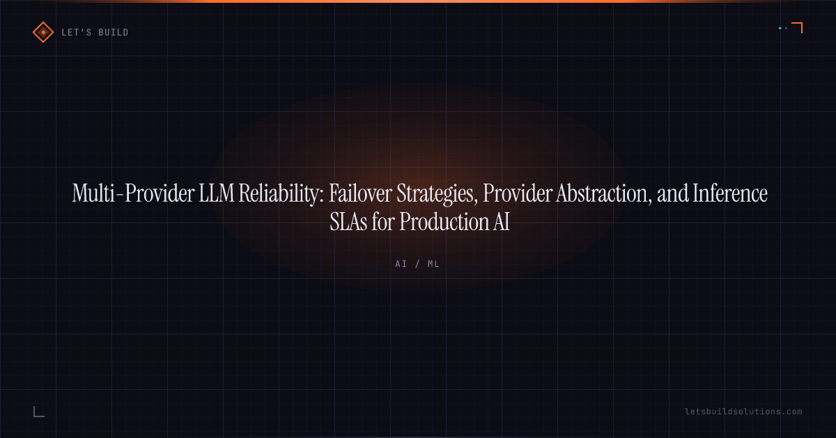Multi-Provider LLM Reliability: Failover Strategies, Provider Abstraction, and Inference SLAs for Production AI