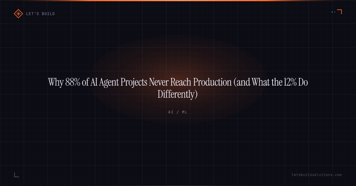 Why 88% of AI Agent Projects Never Reach Production (and What the 12% Do Differently)