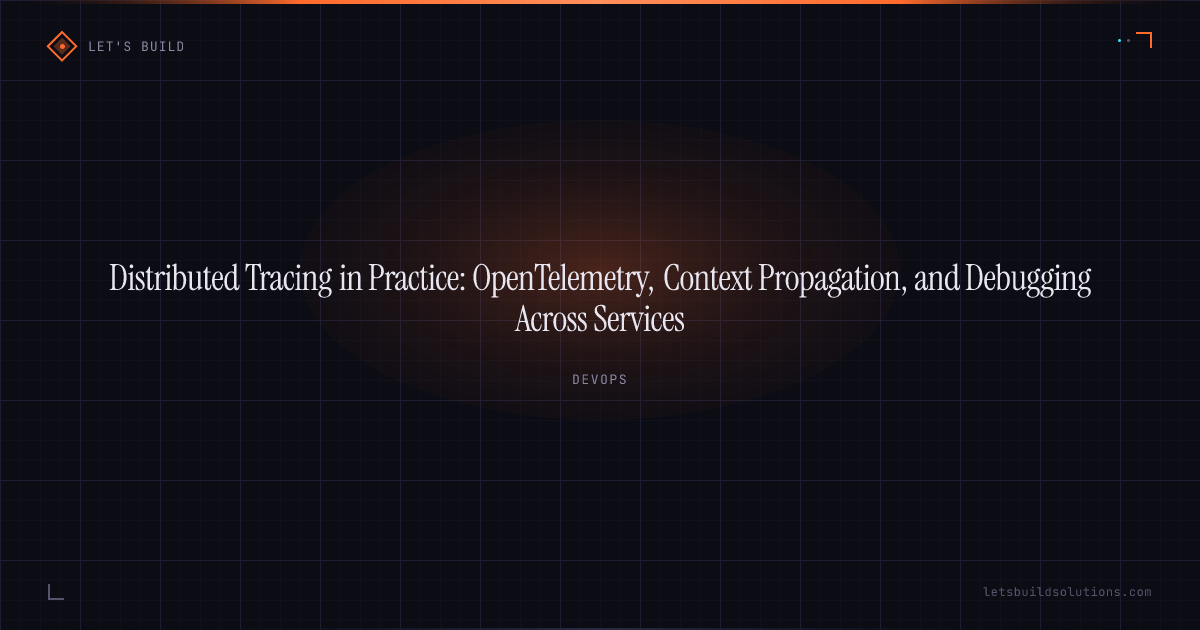 Distributed Tracing in Practice: OpenTelemetry, Context Propagation, and Debugging Across Services