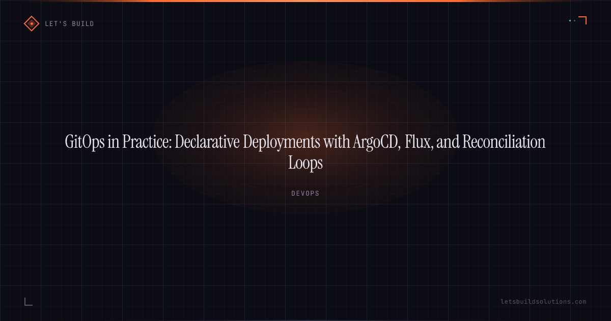 GitOps in Practice: Declarative Deployments with ArgoCD, Flux, and Reconciliation Loops
