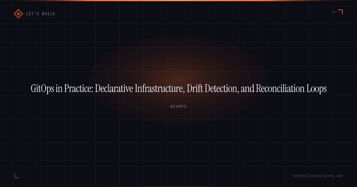 GitOps in Practice: Declarative Infrastructure, Drift Detection, and Reconciliation Loops