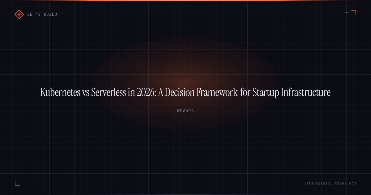 Kubernetes vs Serverless in 2026: A Decision Framework for Startup Infrastructure
