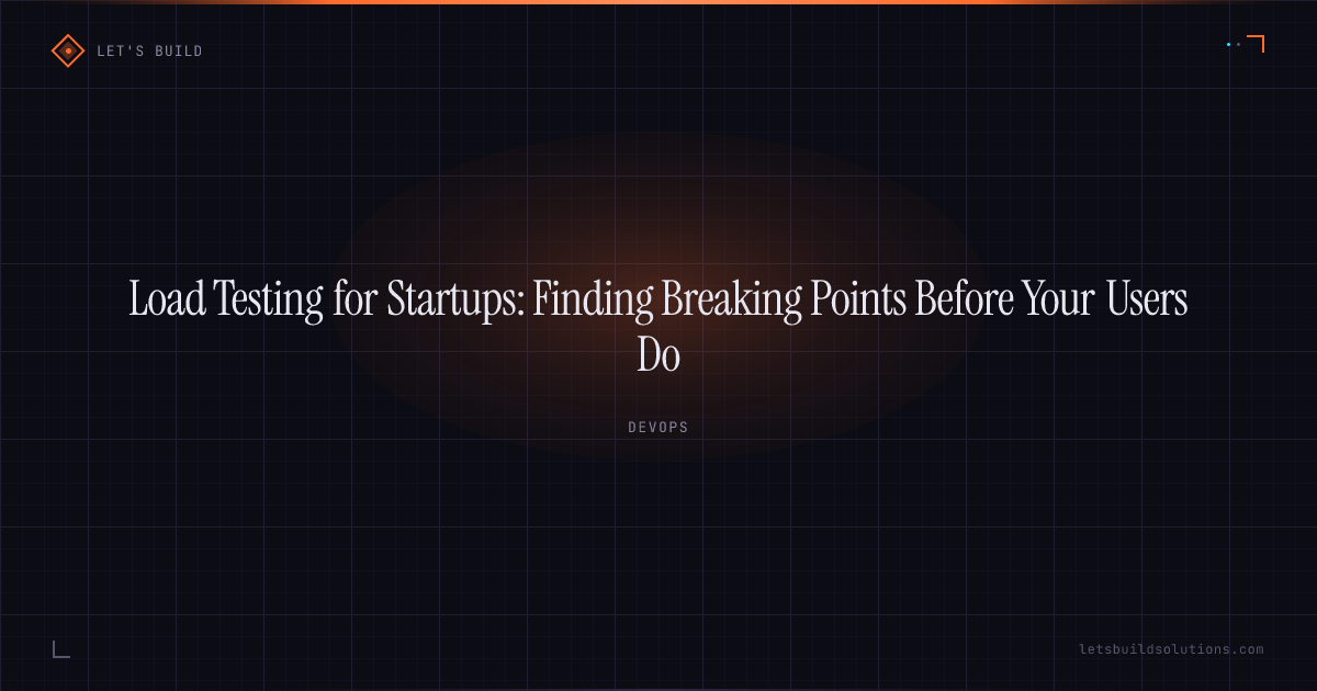 Load Testing for Startups: Finding Breaking Points Before Your Users Do