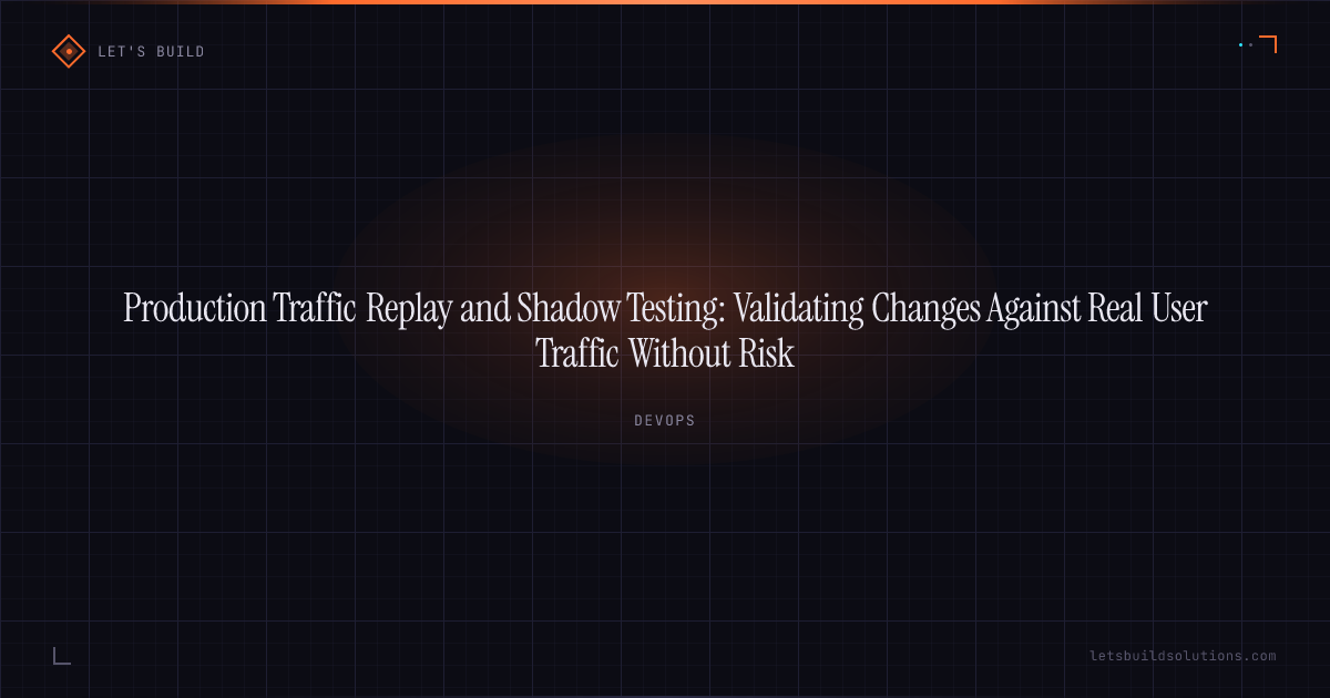 Production Traffic Replay and Shadow Testing: Validating Changes Against Real User Traffic Without Risk