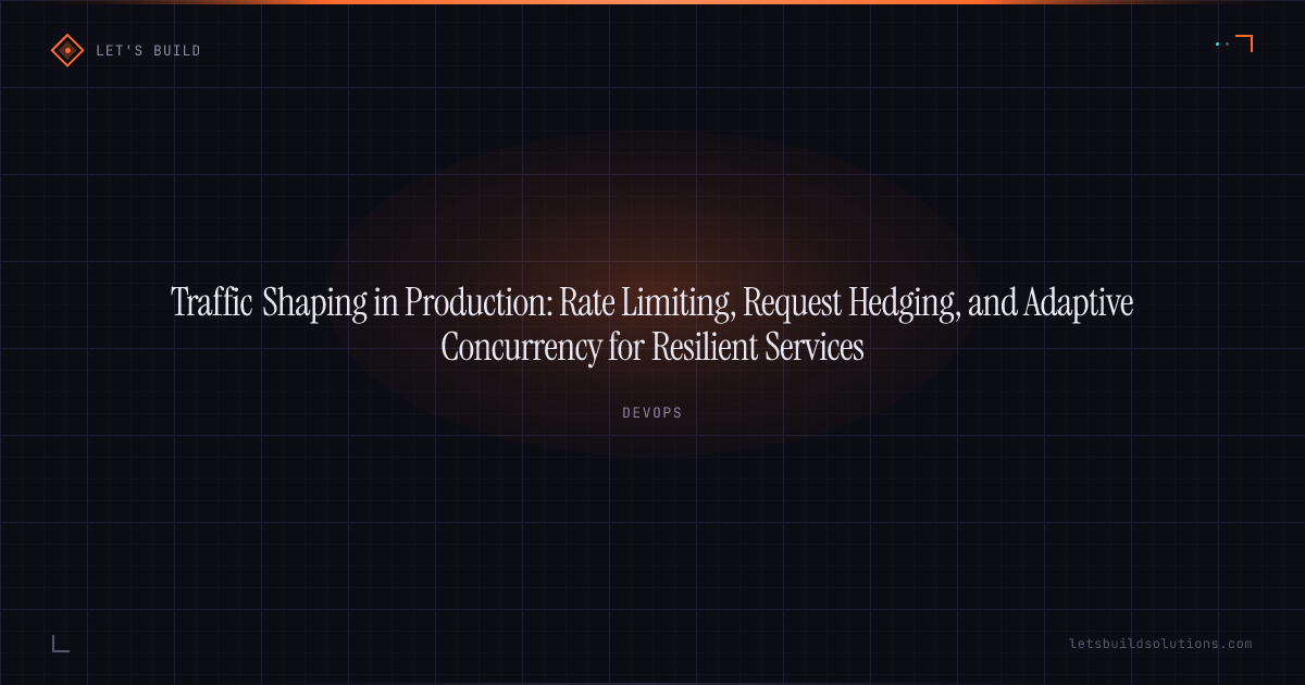Traffic Shaping in Production: Rate Limiting, Request Hedging, and Adaptive Concurrency for Resilient Services