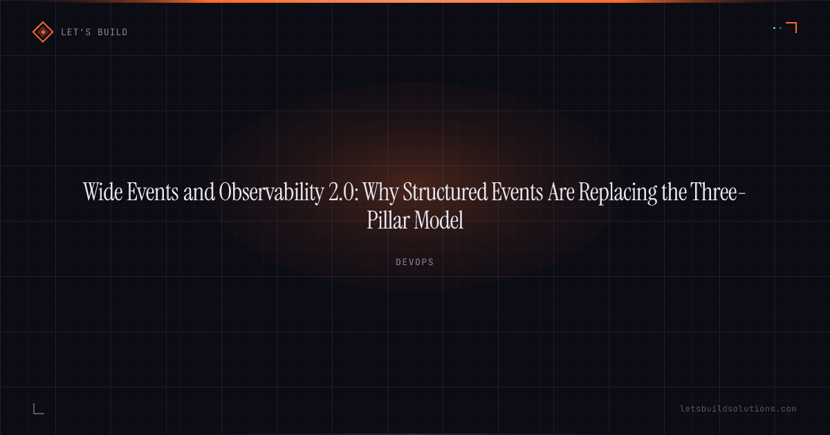 Wide Events and Observability 2.0: Why Structured Events Are Replacing the Three-Pillar Model