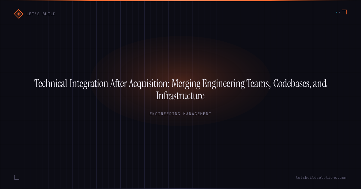 Technical Integration After Acquisition: Merging Engineering Teams, Codebases, and Infrastructure