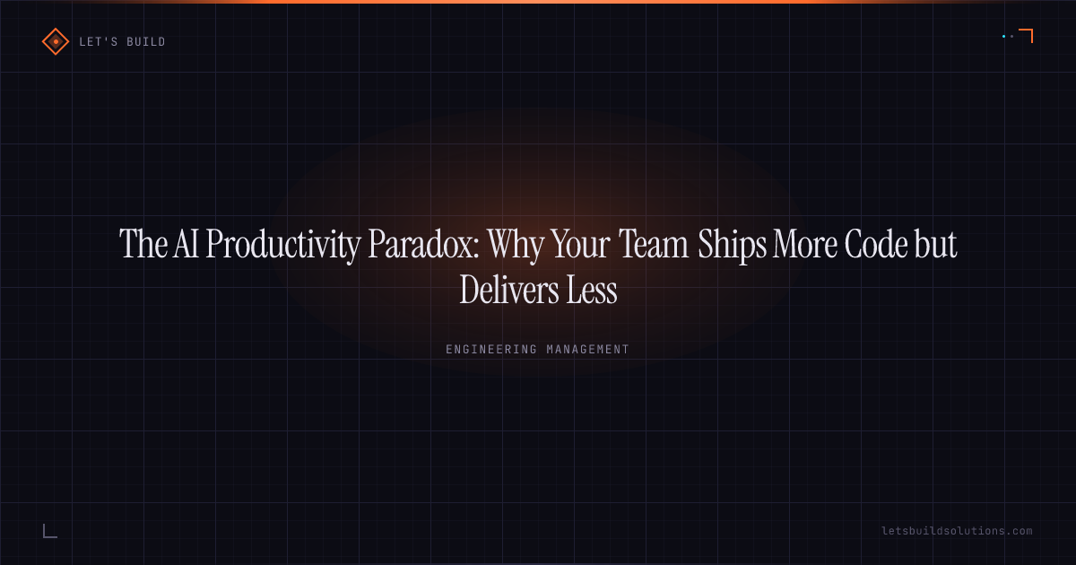 The AI Productivity Paradox: Why Your Team Ships More Code but Delivers Less