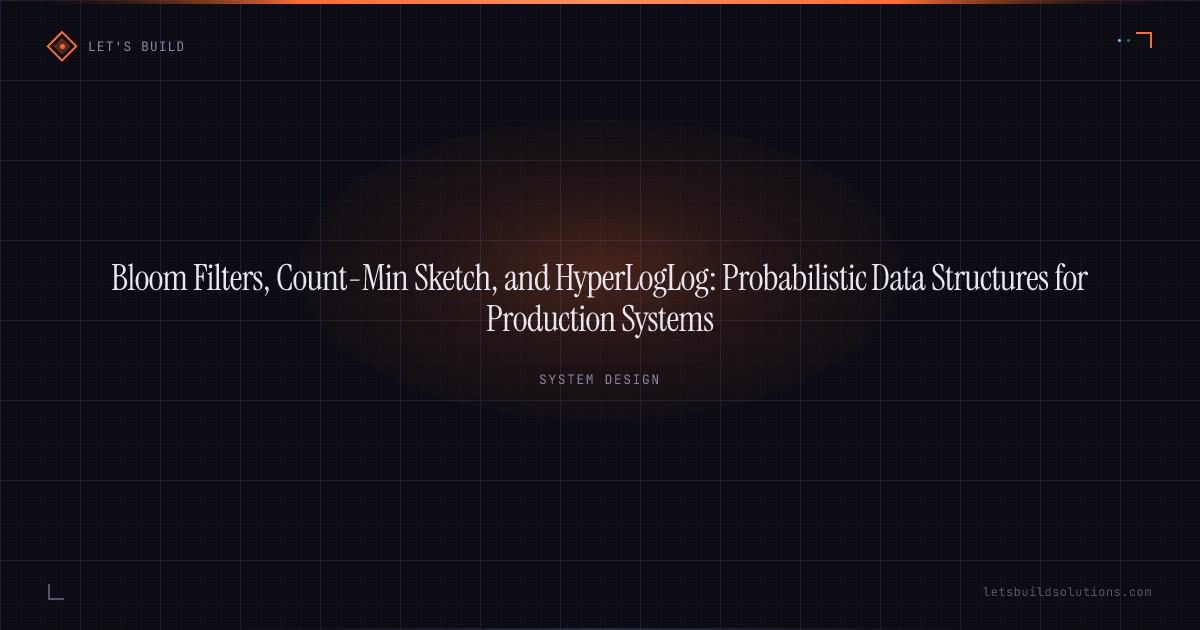 Bloom Filters, Count-Min Sketch, and HyperLogLog: Probabilistic Data Structures for Production Systems