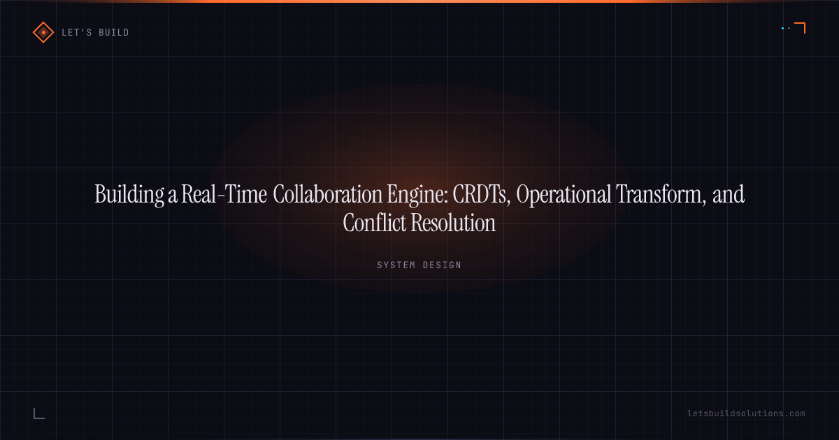 Building a Real-Time Collaboration Engine: CRDTs, Operational Transform, and Conflict Resolution