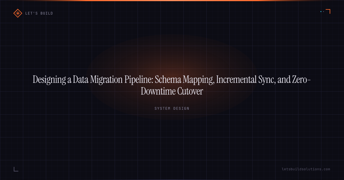 Designing a Data Migration Pipeline: Schema Mapping, Incremental Sync, and Zero-Downtime Cutover