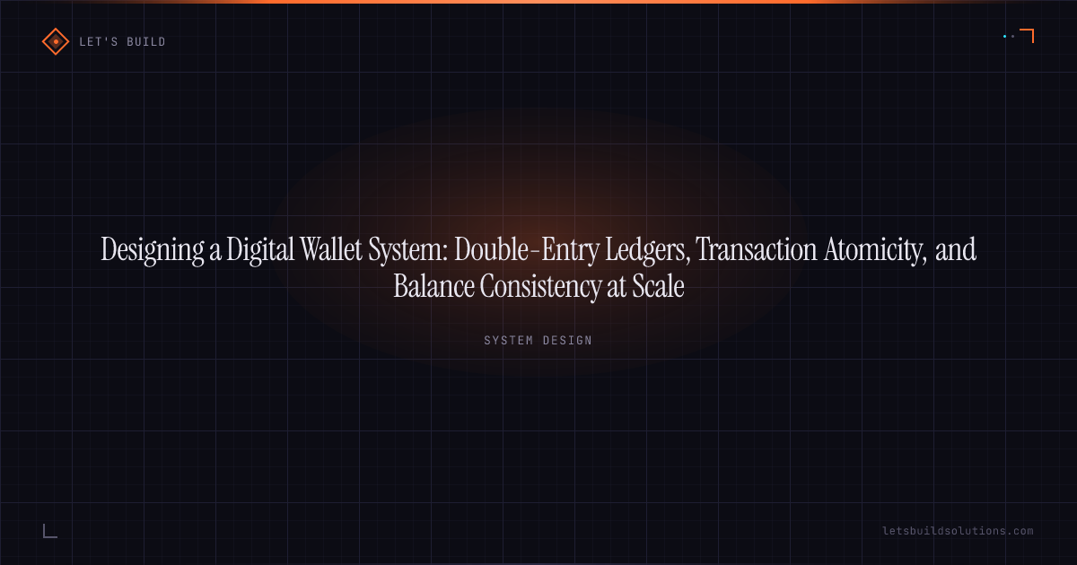 Designing a Digital Wallet System: Double-Entry Ledgers, Transaction Atomicity, and Balance Consistency at Scale