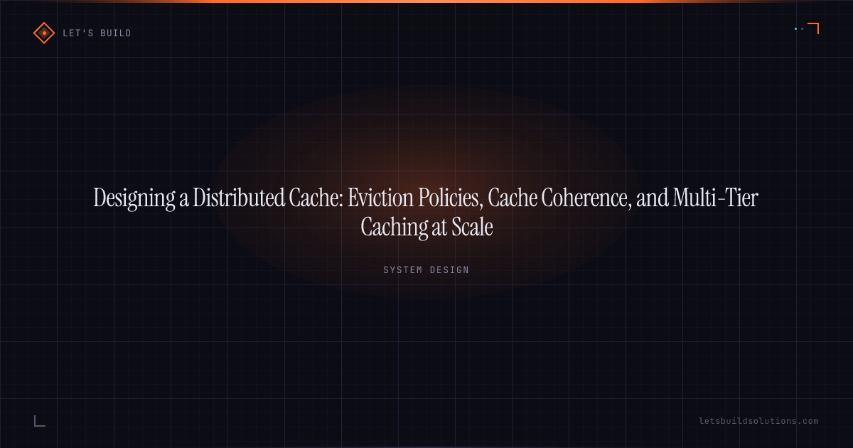 Designing a Distributed Cache: Eviction Policies, Cache Coherence, and Multi-Tier Caching at Scale