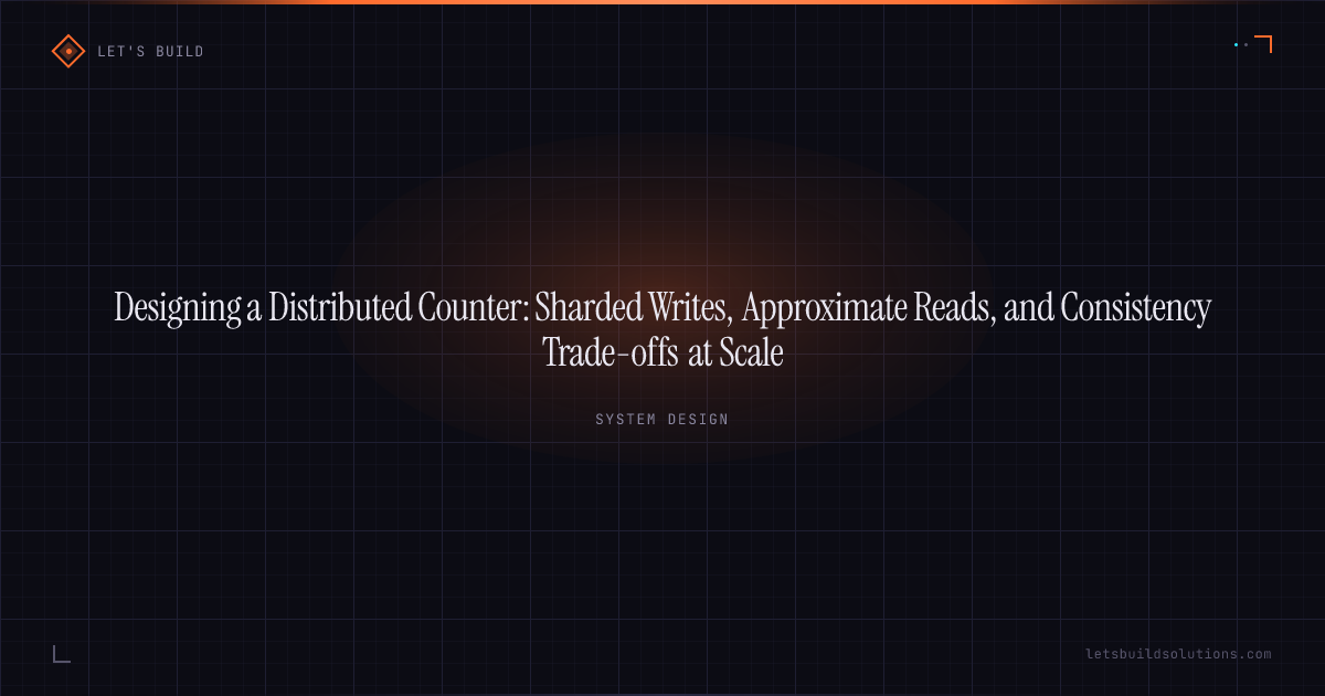 Designing a Distributed Counter: Sharded Writes, Approximate Reads, and Consistency Trade-offs at Scale