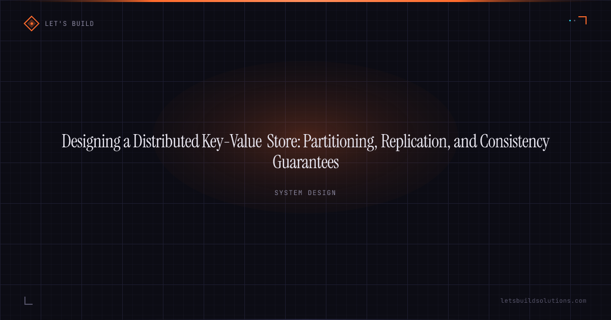 Designing a Distributed Key-Value Store: Partitioning, Replication, and Consistency Guarantees