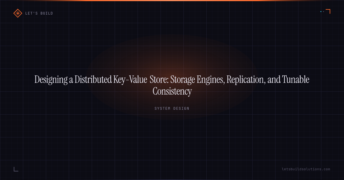 Designing a Distributed Key-Value Store: Storage Engines, Replication, and Tunable Consistency