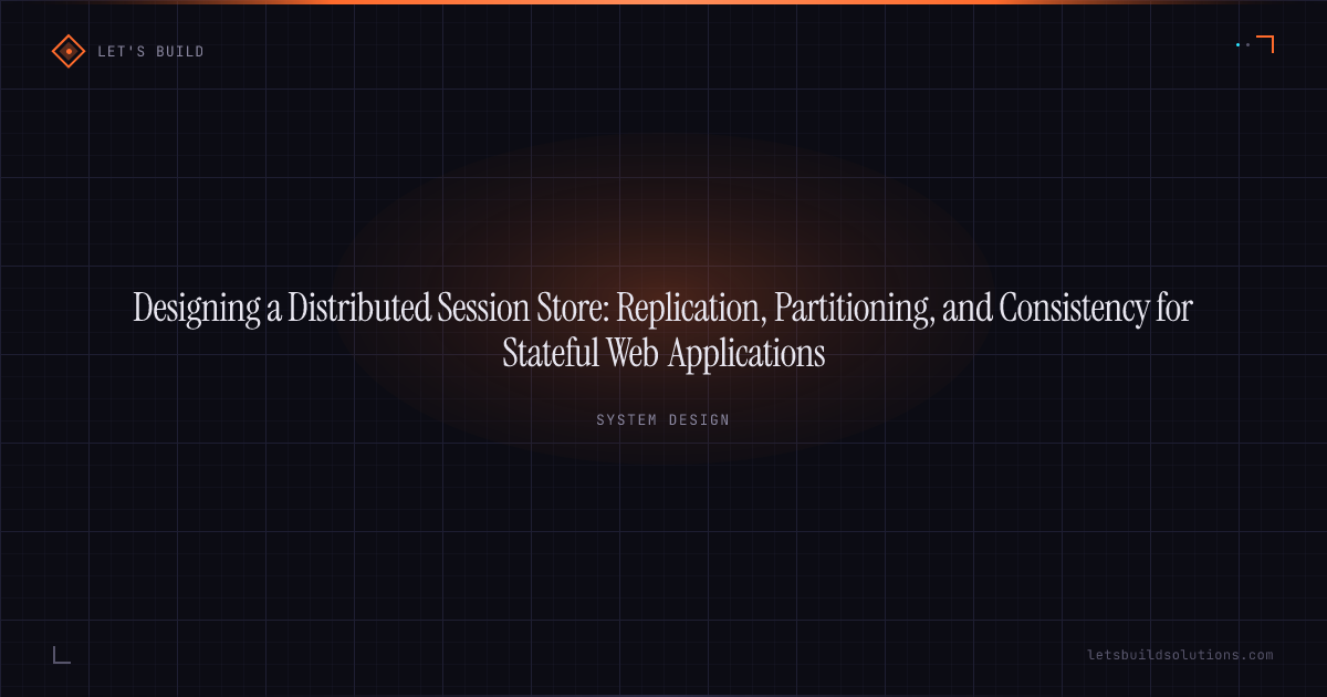 Designing a Distributed Session Store: Replication, Partitioning, and Consistency for Stateful Web Applications