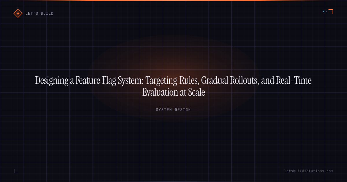 Designing a Feature Flag System: Targeting Rules, Gradual Rollouts, and Real-Time Evaluation at Scale