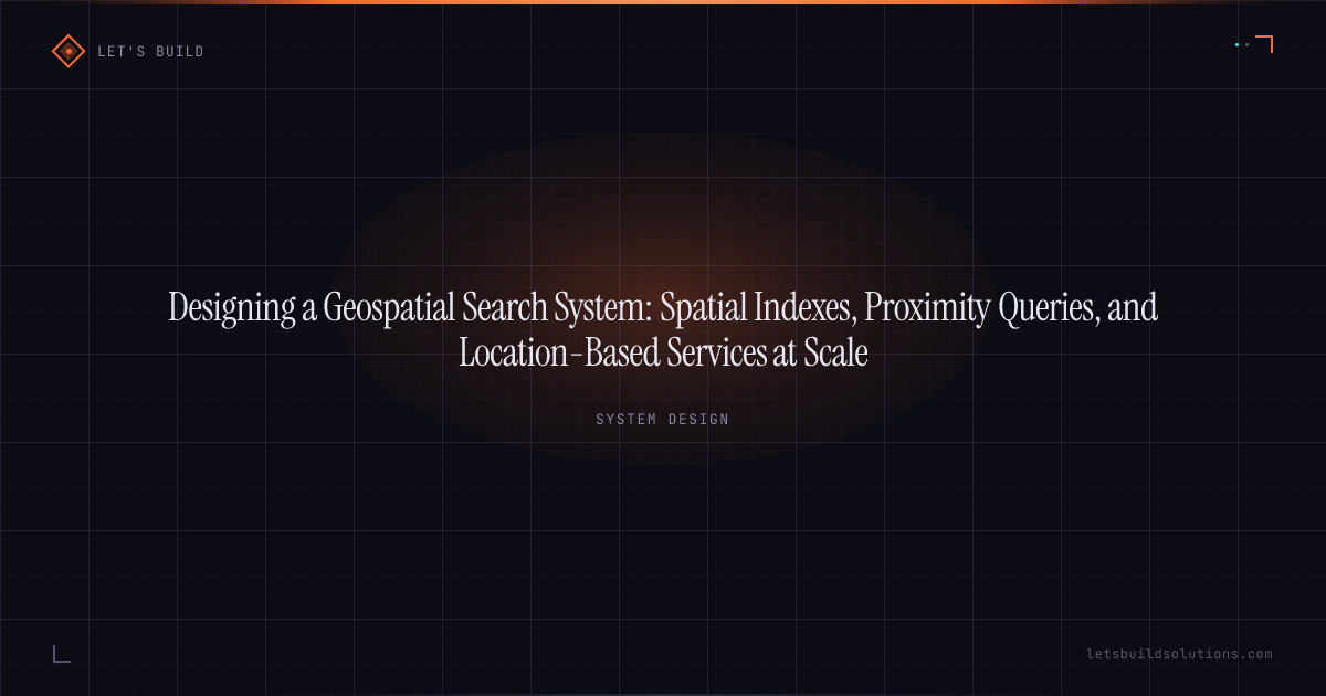 Designing a Geospatial Search System: Spatial Indexes, Proximity Queries, and Location-Based Services at Scale