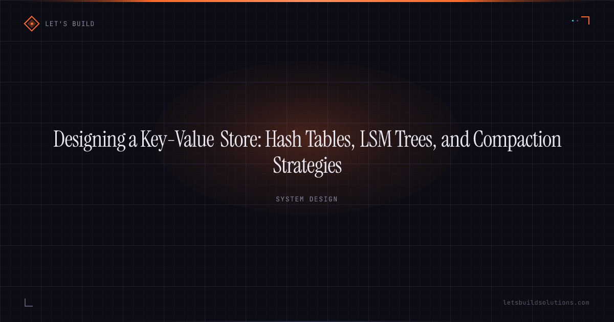 Designing a Key-Value Store: Hash Tables, LSM Trees, and Compaction Strategies