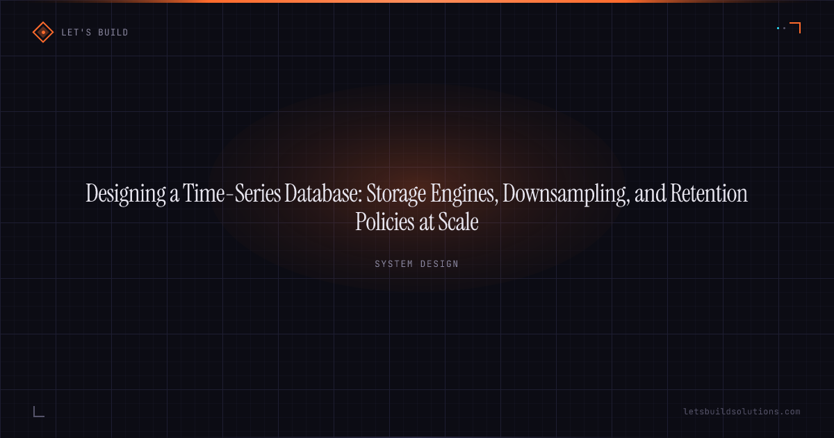 Designing a Time-Series Database: Storage Engines, Downsampling, and Retention Policies at Scale