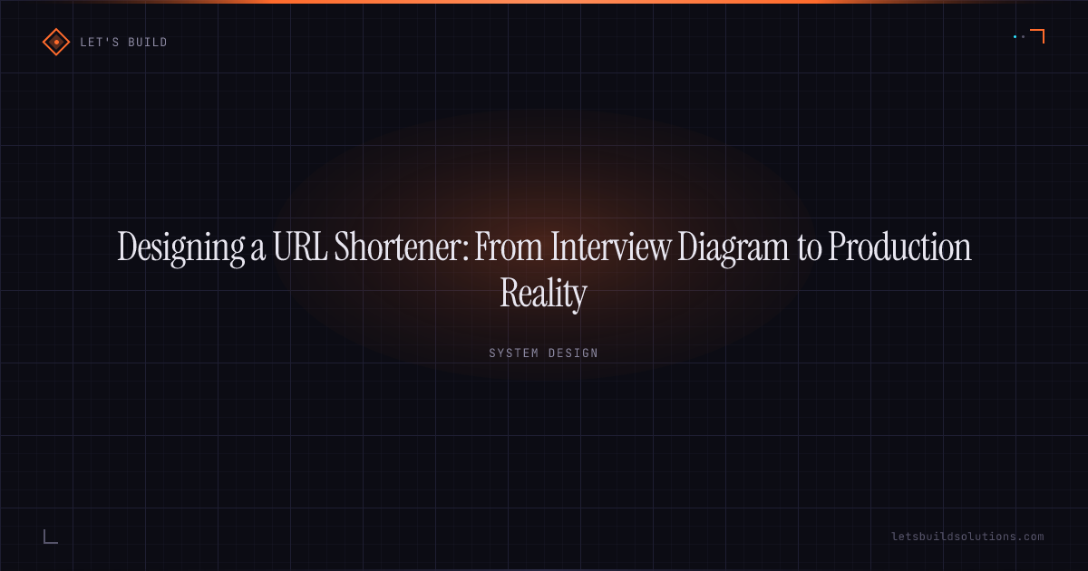 Designing a URL Shortener: From Interview Diagram to Production Reality