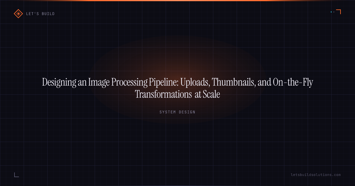 Designing an Image Processing Pipeline: Uploads, Thumbnails, and On-the-Fly Transformations at Scale