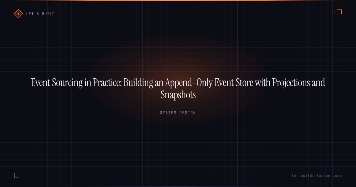 Event Sourcing in Practice: Building an Append-Only Event Store with Projections and Snapshots