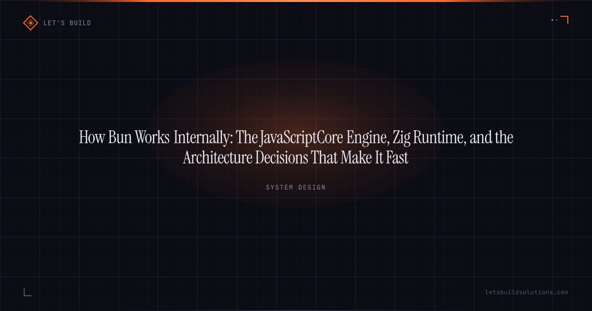 How Bun Works Internally: The JavaScriptCore Engine, Zig Runtime, and the Architecture Decisions That Make It Fast