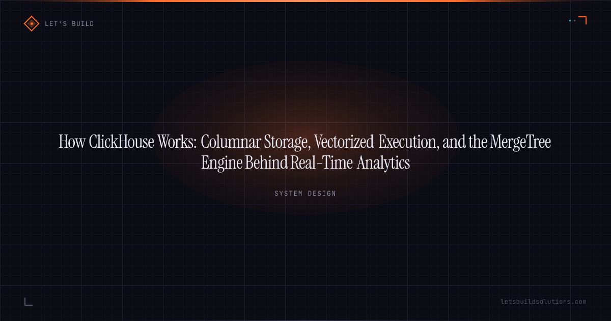 How ClickHouse Works: Columnar Storage, Vectorized Execution, and the MergeTree Engine Behind Real-Time Analytics
