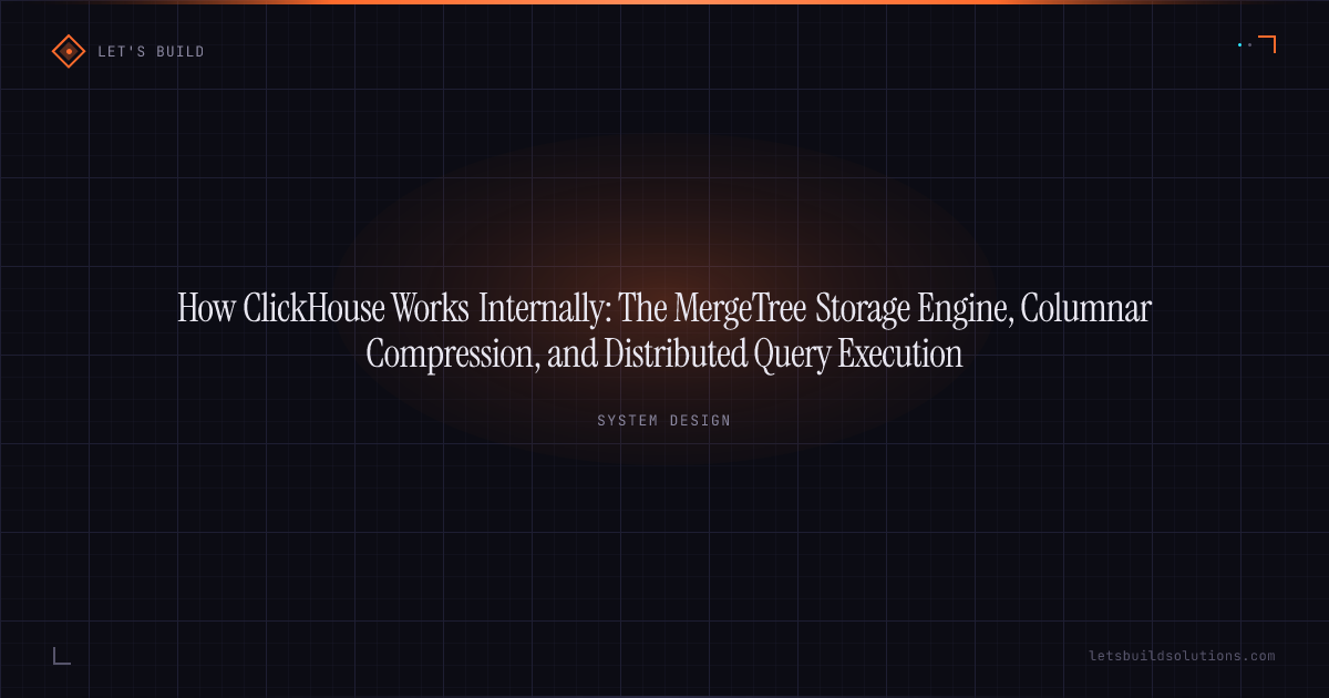 How ClickHouse Works Internally: The MergeTree Storage Engine, Columnar Compression, and Distributed Query Execution