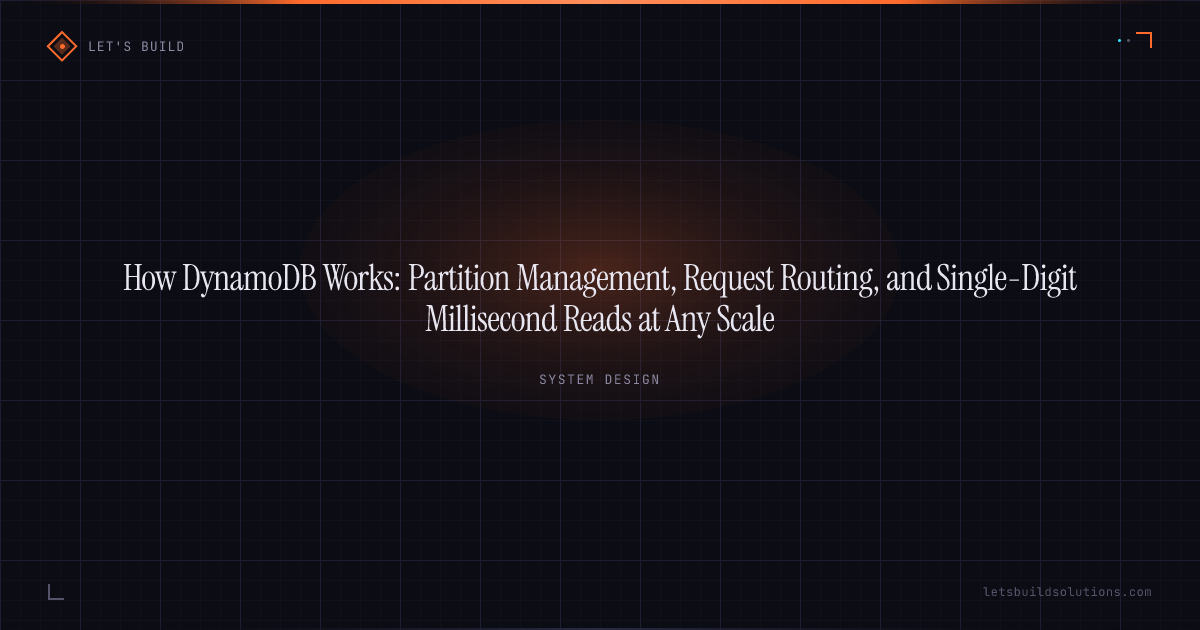 How DynamoDB Works: Partition Management, Request Routing, and Single-Digit Millisecond Reads at Any Scale