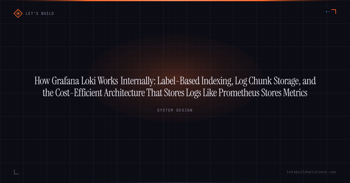 How Grafana Loki Works Internally: Label-Based Indexing, Log Chunk Storage, and the Cost-Efficient Architecture That Stores Logs Like Prometheus Stores Metrics