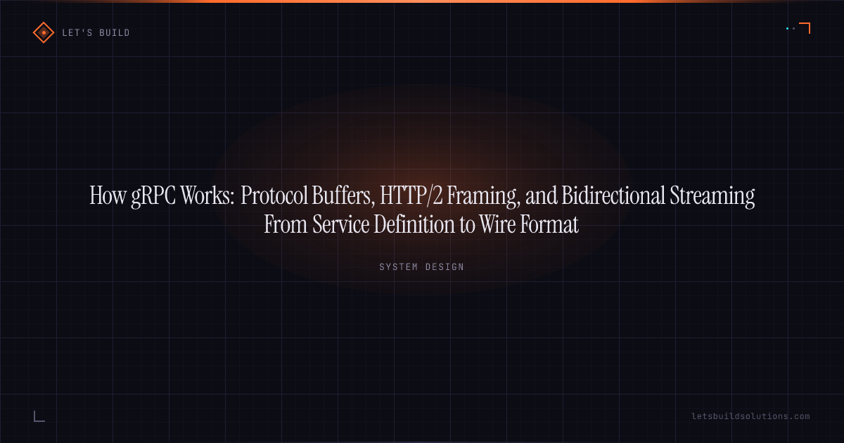 How gRPC Works: Protocol Buffers, HTTP/2 Framing, and Bidirectional Streaming From Service Definition to Wire Format