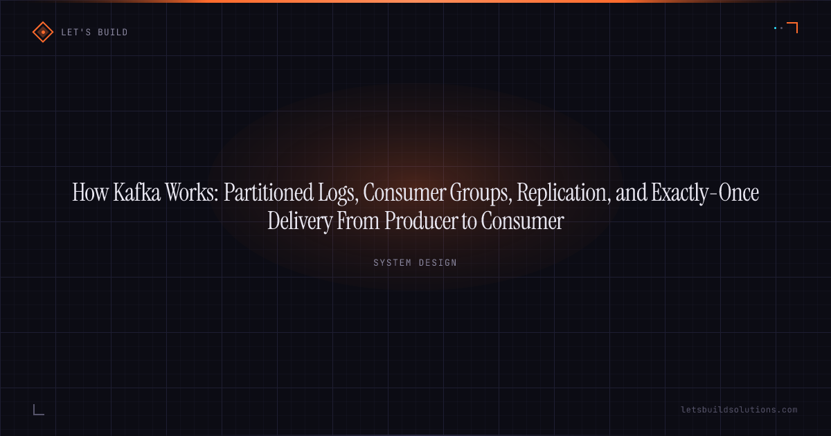 How Kafka Works: Partitioned Logs, Consumer Groups, Replication, and Exactly-Once Delivery From Producer to Consumer