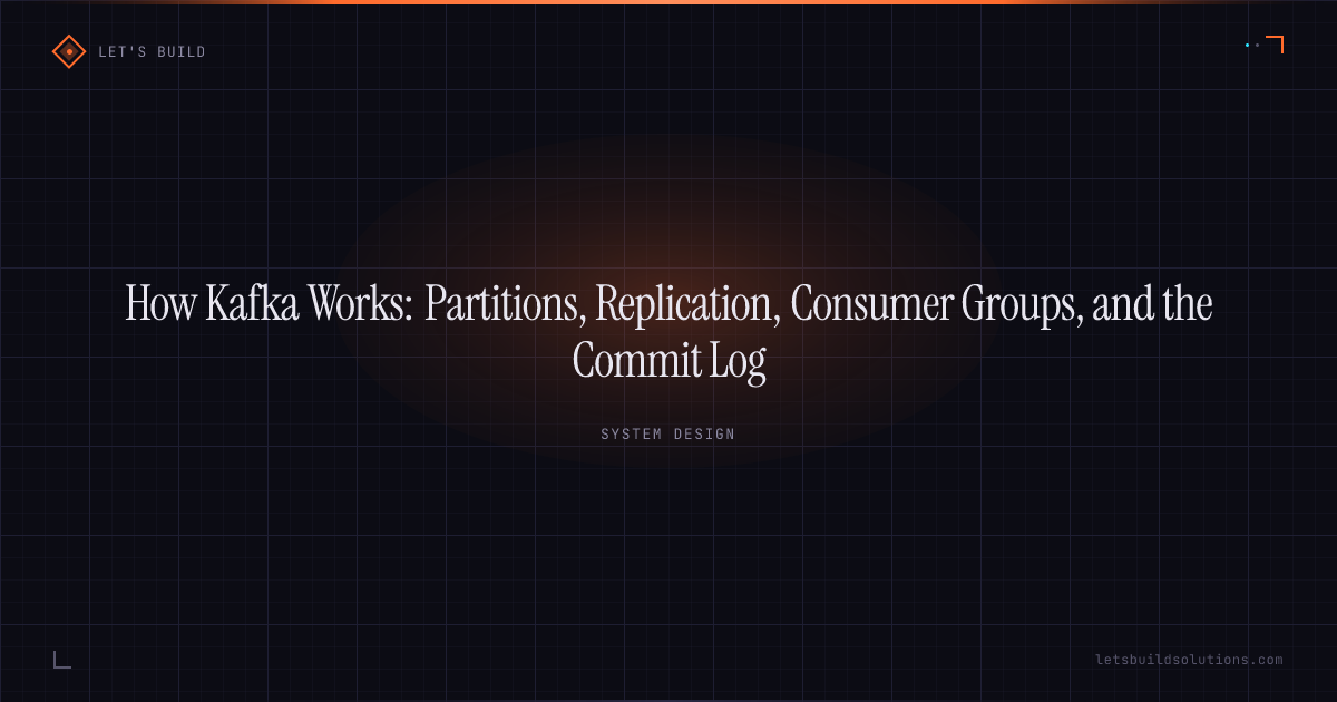 How Kafka Works: Partitions, Replication, Consumer Groups, and the Commit Log