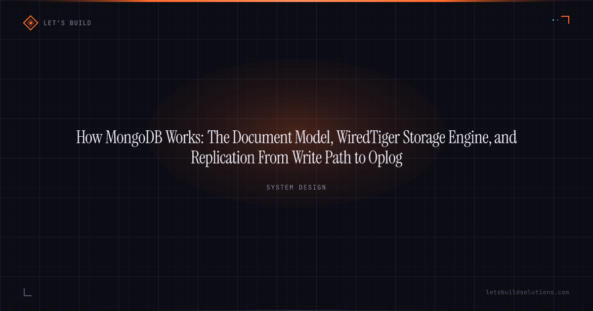 How MongoDB Works: The Document Model, WiredTiger Storage Engine, and Replication From Write Path to Oplog
