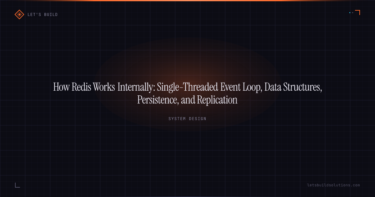 How Redis Works Internally: Single-Threaded Event Loop, Data Structures, Persistence, and Replication