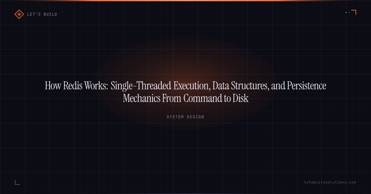 How Redis Works: Single-Threaded Execution, Data Structures, and Persistence Mechanics From Command to Disk