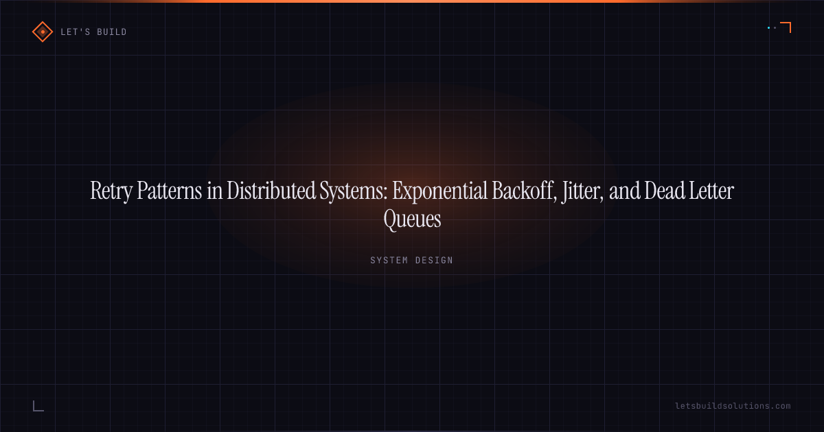 Retry Patterns in Distributed Systems: Exponential Backoff, Jitter, and Dead Letter Queues