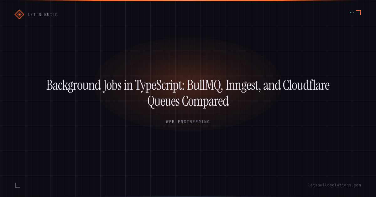 Background Jobs in TypeScript: BullMQ, Inngest, and Cloudflare Queues Compared