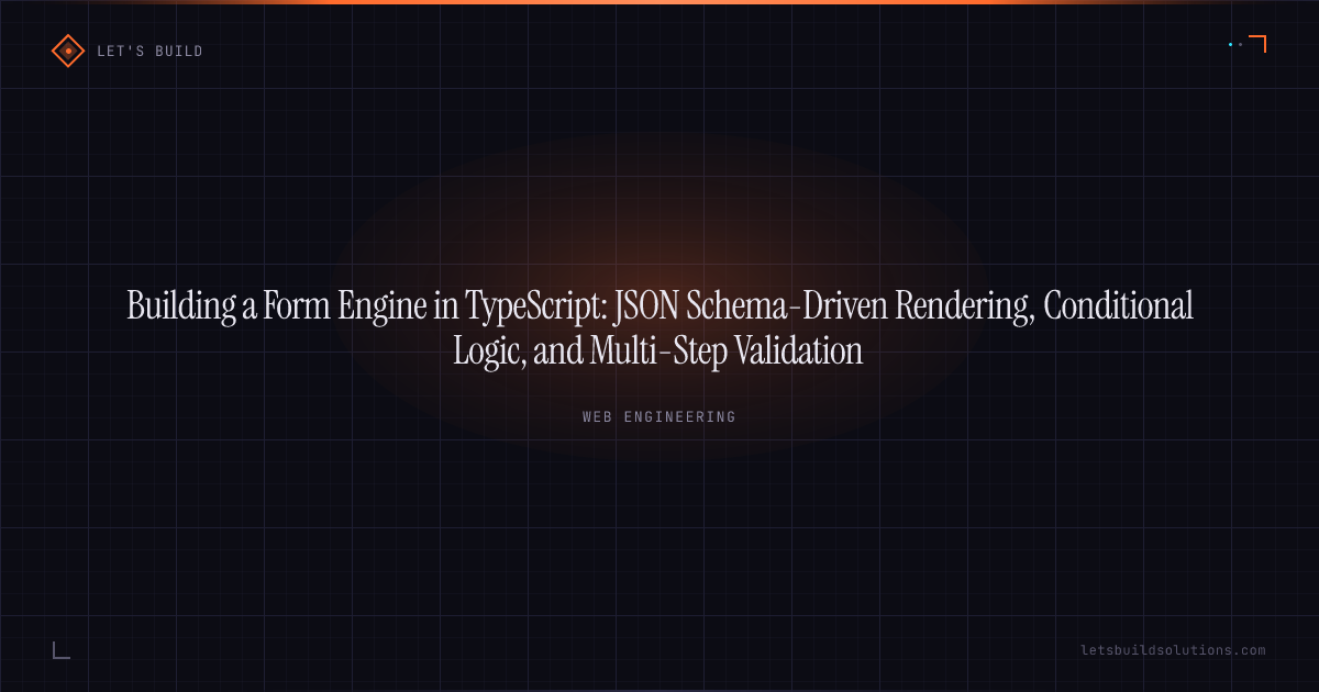 Building a Form Engine in TypeScript: JSON Schema-Driven Rendering, Conditional Logic, and Multi-Step Validation