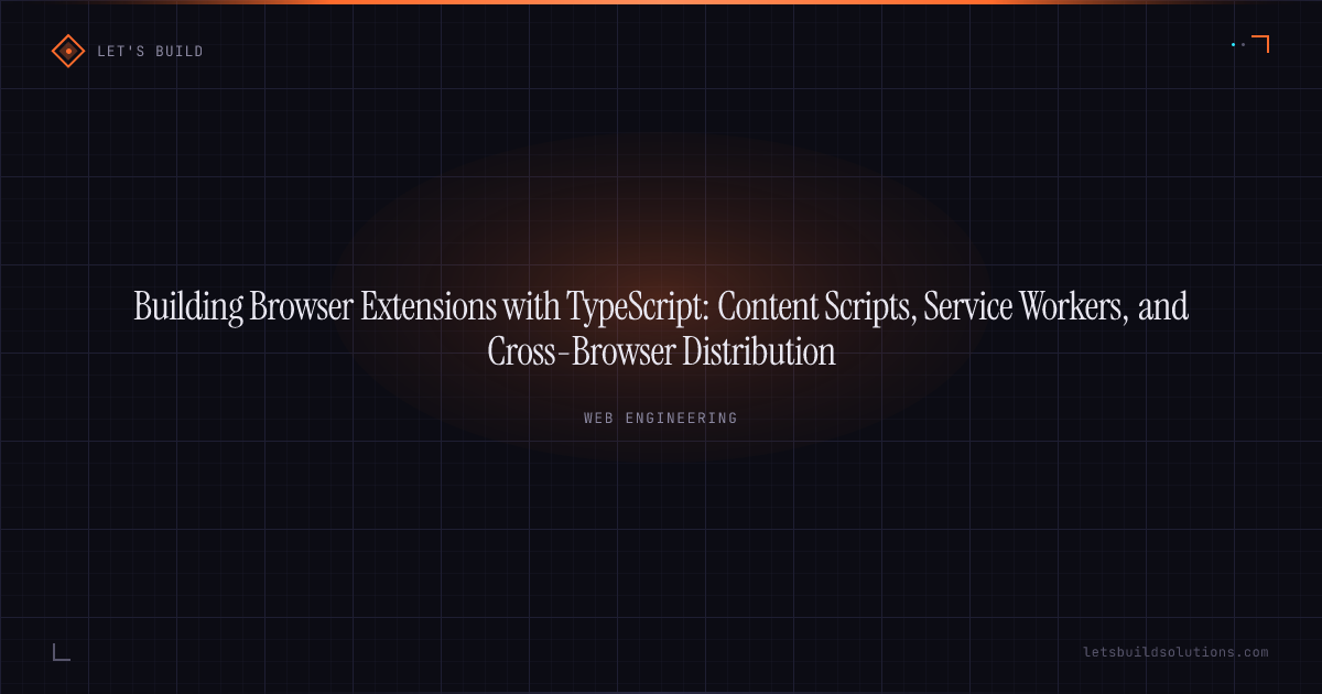 Building Browser Extensions with TypeScript: Content Scripts, Service Workers, and Cross-Browser Distribution