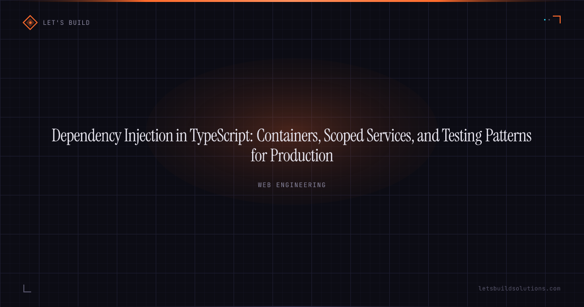 Dependency Injection in TypeScript: Containers, Scoped Services, and Testing Patterns for Production