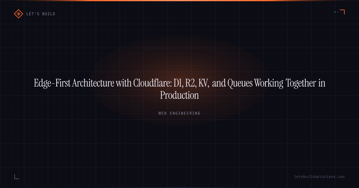 Edge-First Architecture with Cloudflare: D1, R2, KV, and Queues Working Together in Production