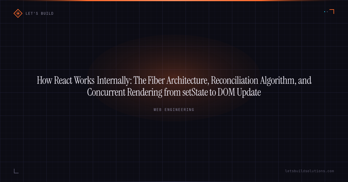 How React Works Internally: The Fiber Architecture, Reconciliation Algorithm, and Concurrent Rendering from setState to DOM Update
