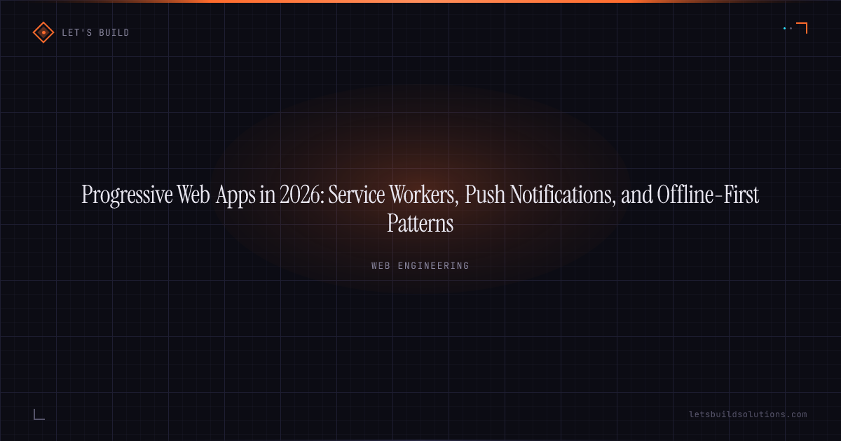 Progressive Web Apps in 2026: Service Workers, Push Notifications, and Offline-First Patterns