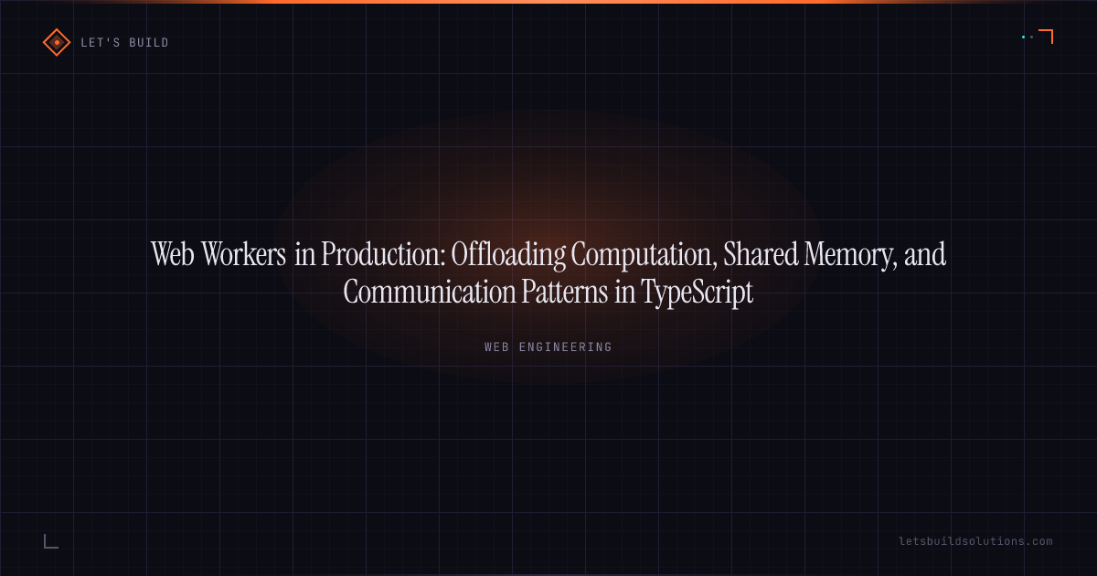 Web Workers in Production: Offloading Computation, Shared Memory, and Communication Patterns in TypeScript
