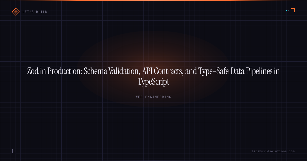 Zod in Production: Schema Validation, API Contracts, and Type-Safe Data Pipelines in TypeScript